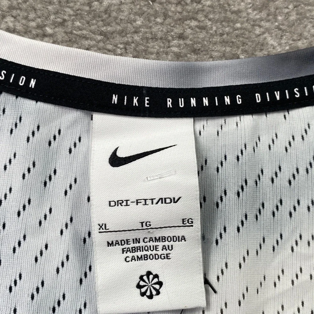 Nike Running Division Tank Top Mens XL Black White Tie Dye Dri-FIT ADV HJ4146